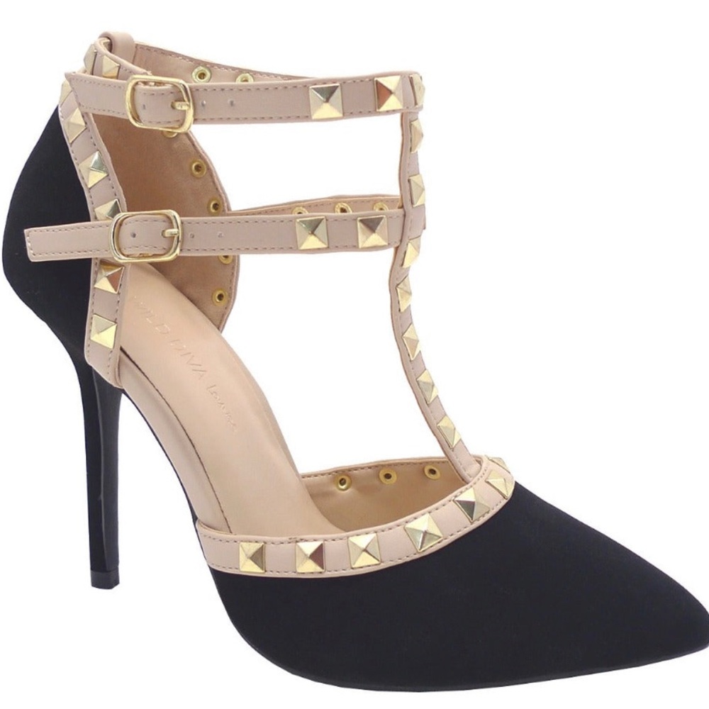 Wild Diva sexy studded stiletto heels